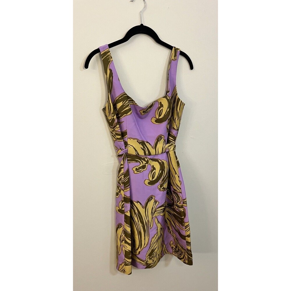 Milly New York Dress Size 4 Silk Cocktail Sleeveless Sundress Beach Tropical